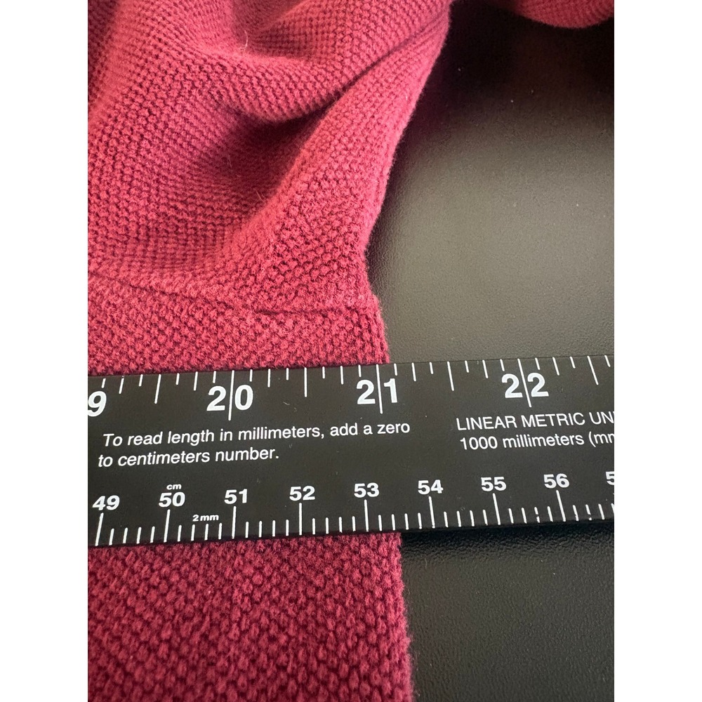 Abercrombie & Fitch Mens Muscle Fit Long Sleeve Polo Shirt Burgundy Maroon Large - Picture 9 of 9